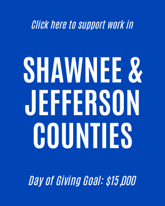 Click here to support work in Shawnee & Jefferson Counties. Goal: $15,000